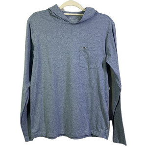 VINEYARD VINES‎ Heather Blue Hooded Long Sleeve T-Shirt